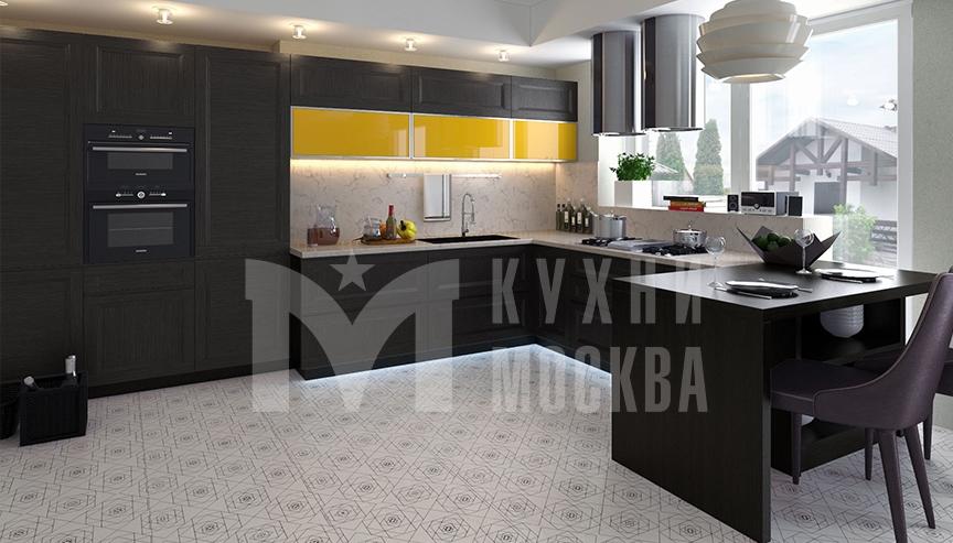 Современная кухня цвета венге из мдф мневники